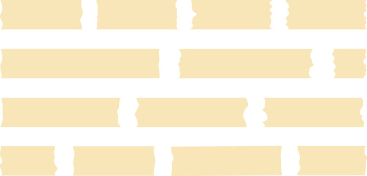 Vector collection of yellow adhesive tape strips in various shapes and lengths, ideal for scrapbooking, collage design, note decorations, and creative graphic projects. yellow tape strips vector.