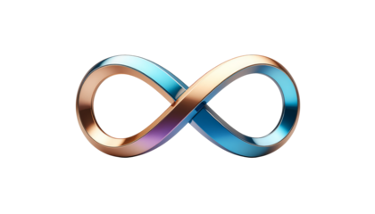 Infinity Symbol with Iridescent Colors.