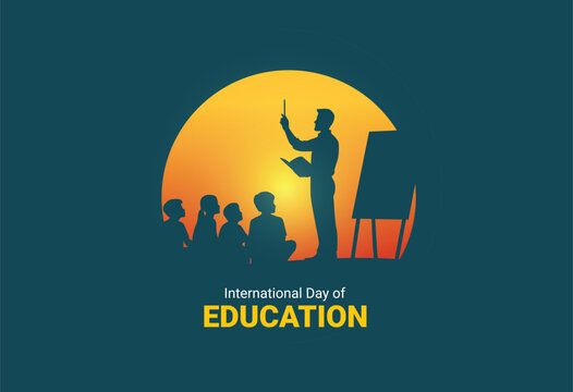 International day of education concept vector illustration design.