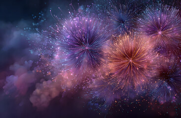 Fototapeta premium Fireworks background. Vector