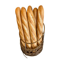 bread on a white background