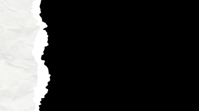 black background torn paper transition to white