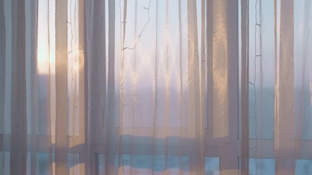 Sunrise Illuminates Balcony With Peaceful Sea Tones, Distant Horizon Visible As Dawn Softly Brightens Scene, Serene Morning Ritual Featuring Slow Cinematic Shots Of Sunrise Over Tranquil Waters