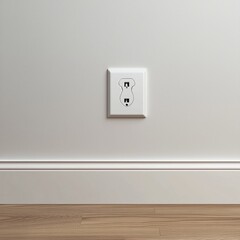 Wall With Power Outlet and Shadow From Window in Bright Room During Daytime