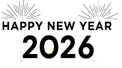 Happy new year 2026 celebration greeting design graphic text fireworks event holiday festive announcement digital banner promotion seasonal party countdown future
