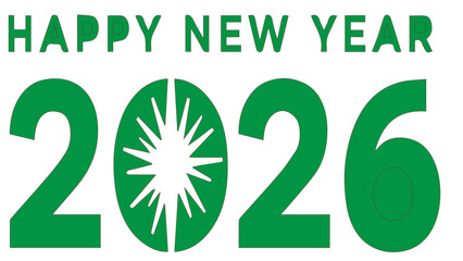 Happy new year 2026 celebration greeting festive holiday design graphic text typography event seasonal announcement future calendar date countdown party