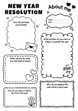 New Year resolution writing prompt worksheets for grades 1&ndash;6! Focus on goal setting, self-reflection, and SEL skills through engaging ELA writing activities. Perfect for classroom and homeschool use.