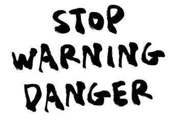 手描きの筆文字の文章イラストのセット