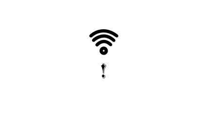 with glowing Wi-Fi and security shield warning icon, symbolizing cybersecurity, data protection, network privacy, online safety, and digital risk awareness