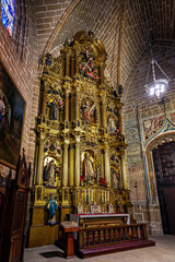 Obraz premium Interior of the Cathedral Saint Mary, Catedral Metropolitana de Santa Maria la Real in Pamplona, Navarre, Spain.