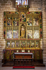 Obraz premium Interior of the Cathedral Saint Mary, Catedral Metropolitana de Santa Maria la Real in Pamplona, Navarre, Spain.