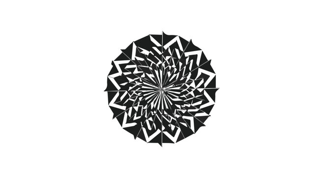 Intricate geometric mandala pattern with a hypnotic swirling effect