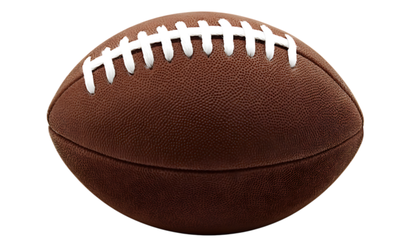 Realistic brown leather american football ball isolated on a transparent background - Powered by Adobe