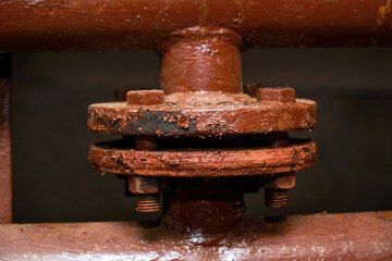 Flanged connection on water supply