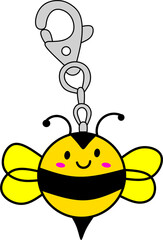 Cute Cartoon Bee Keychain