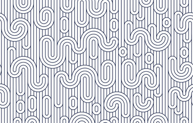 Linear seamless pattern, vector stripy geometric abstract background, tiling art runny dynamic lines, funky endless retro wallpaper.