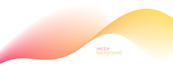 Obraz premium Flowing color curve shape with soft gradient vector abstract background, relaxing and tranquil art, ease and tranquil image.