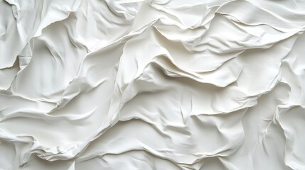 Obraz premium White blank crumpled and creased paper poster texture background.