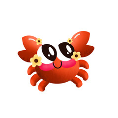 red-funny crab