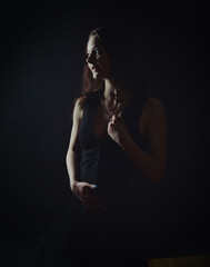 Fototapeta premium frau, schönheit, gestalten, leitbild, haar, körper, dessous