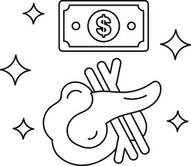 A dollar bill is on top of a dollar bill