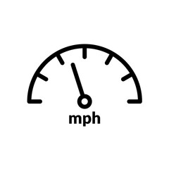 Speedometer -   line vector icon