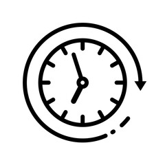 Time history or refresh circle vector icon