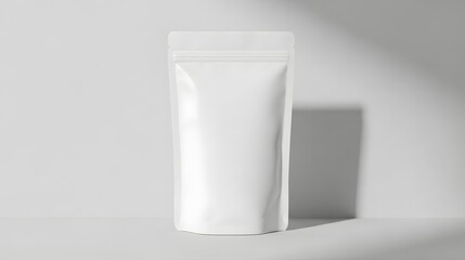 white plastic bottle packaging mockup isolated on studio background for food, supplement, coffee, and retail branding