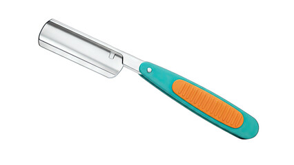 Straight Razor Isolated on White Background