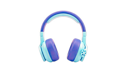 Stylish Headphones with Snowflake Detail on White Background