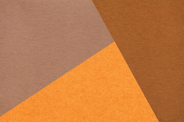 Fototapeta premium Geometric brown, orange and rust texture paper background for presentation, banner or card design template