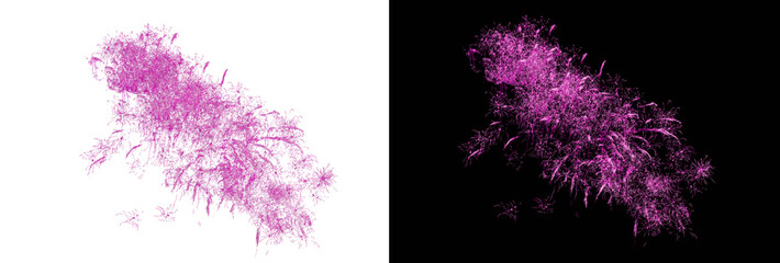 Świąteczne fajerwerki na przezroczystym tle. Sylwester. Nowy rok.	