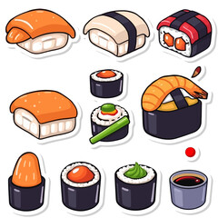 Sushi Food Illustrations © Jen