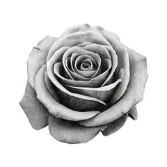 Rose halftone retro elements on Transparent Background PNG Generative AI