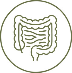 Gut Health Icon &ndash; Digestive Wellness, Intestinal Microbiome Symbol