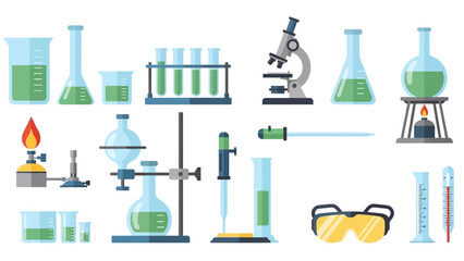 Obraz premium Comprehensive Collection of Laboratory Equipment for Scientific Experiments