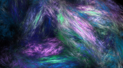 Fractal colored abstract on black background