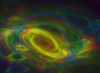 Fractal colored abstract on black background