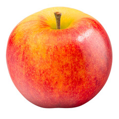 A fresh apple isolated on white background, Juicy and bright Apple on White Background PNG File.