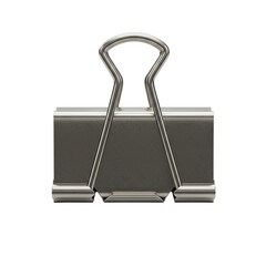 Black paper clip on Transparent Background PNG Generative AI