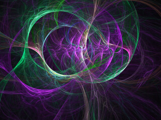 Fractal colored abstract on black background