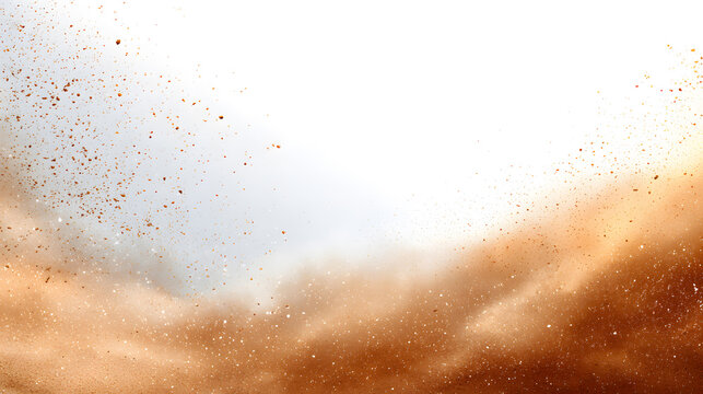 Dust particles rising gracefully, creating an ethereal and dynamic visual effect. The interplay of light and shadow enhances the overall impression
