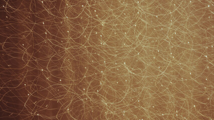 Golden abstract light trails creating dynamic, swirling patterns on a warm background; ideal for...