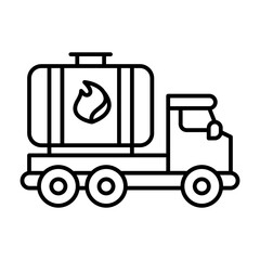 Gasoline tank truck icon