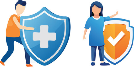 Accident help support icon minimal design injured person assistance emergency care symbol safety rescue aid