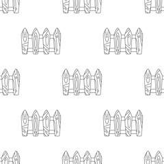 outline fence seamless pattern