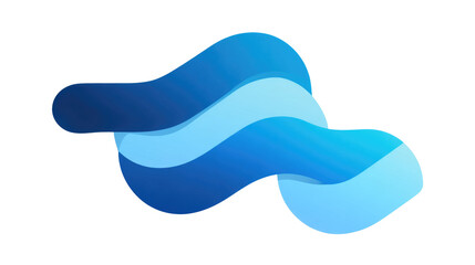 Obraz premium Abstract Blue Ribbon Flow