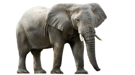 Obraz premium African Elephant on Transparent Background