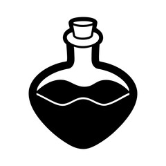 Love Magic Potion Vector – Cute Valentine Bottle Graphic,