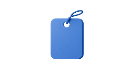 Fototapeta premium Blue Luggage Tag Isolated